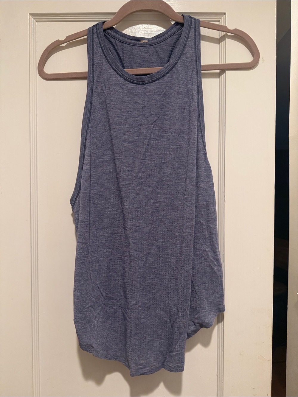 lululemon athletica Heathered Blue High-Neck Tank